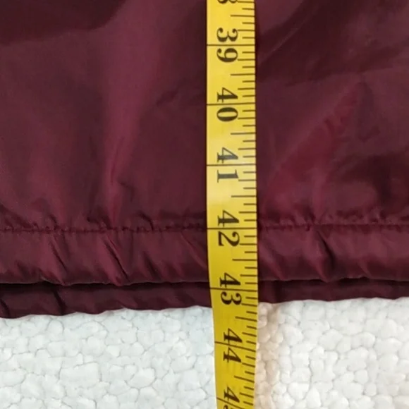 CAS Competitive Aquatic Supply Maroon Swim Parka w/ Hood Faux Fur Lined XL